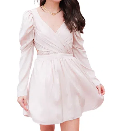 Mustard Seed Feel The Love Wrap Dress In Light Beige