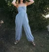 Mustard Seed Halter Jumpsuit In Chambray