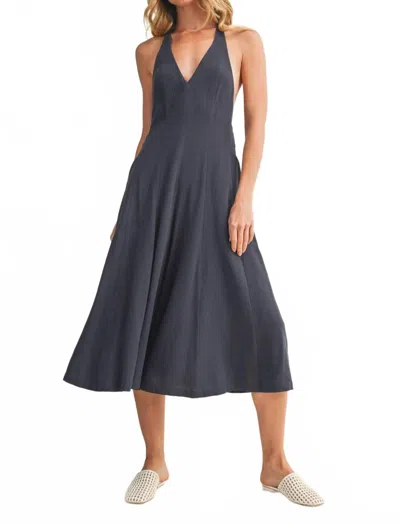 Mustard Seed Halter Wide-leg Jumpsuit In Midnight Blue
