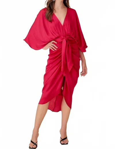 Mustard Seed Holiday Midi Dress In Red