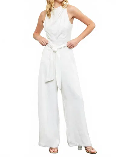 Mustard Seed Italian Dinner Date Jumpsuit In White