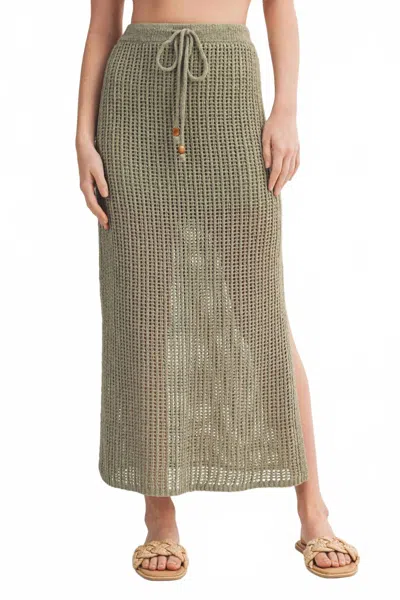 Mustard Seed Jada Crochet Skirt In Green