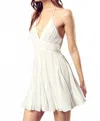 Mustard Seed Lace Trim Drawstring Dress In White In White