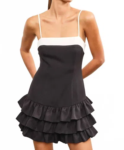 Mustard Seed Layered Cami Ruffle Dress In Black