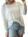 MUSTARD SEED LIGHTWEIGHT KNIT SWEATER IN WHITE