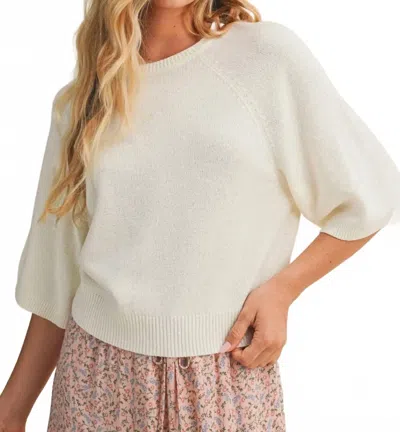 Mustard Seed Little Latte Sweater Top In Cream In Multi