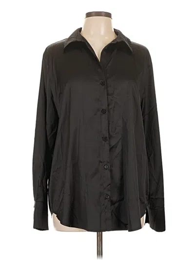 Pre-owned Mustard Seed Long Sleeve Blouse In Black