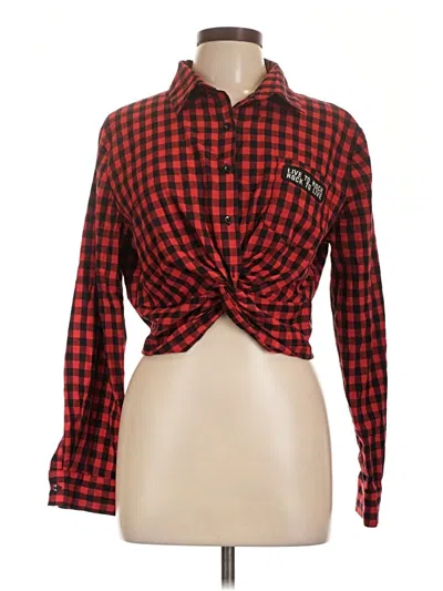 Pre-owned Mustard Seed Long Sleeve Blouse In Red