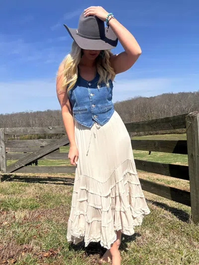 Mustard Seed Miss Bell Tiered Skirt In White