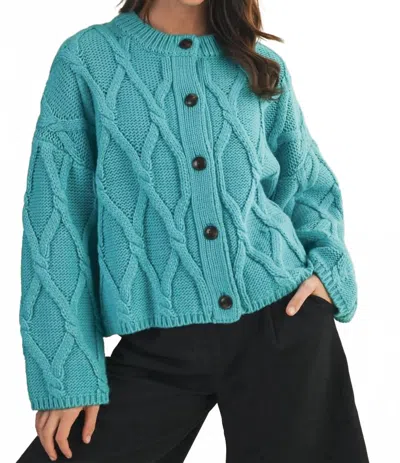 Mustard Seed Retro Cardigan In Blue