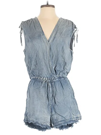 Pre-owned Mustard Seed Romper In Blue