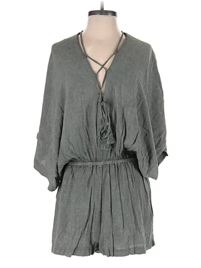 Pre-owned Mustard Seed Romper In Gray