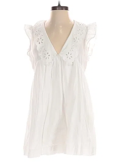 Pre-owned Mustard Seed Romper In White