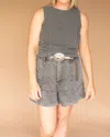 Mustard Seed Shaylee Short In Gray Wash In Gray