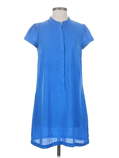 Pre-owned Mustard Seed Short Sleeve Blouse In Blue