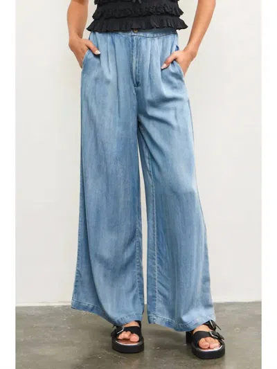 Mustard Seed Silky Denim Pant In Blue
