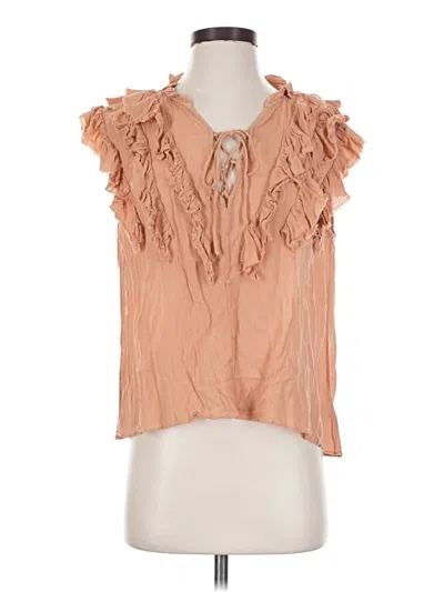 Pre-owned Mustard Seed Sleeveless Blouse In Tan