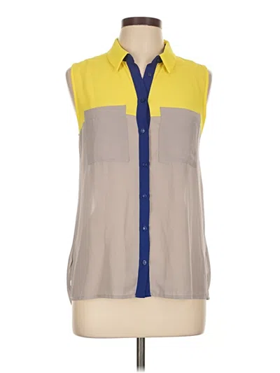 Mustard Seed Sleeveless Button Down Shirt In Multi