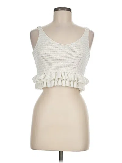 Pre-owned Mustard Seed Sleeveless Top Ivory Sweetheart Neckline Tops