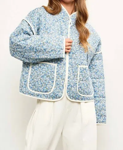 Mustard Seed Spring Flowers Jacket In Blue Multi