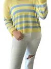 Mustard Seed Stripe Knit Sweater In Lemon In Multi