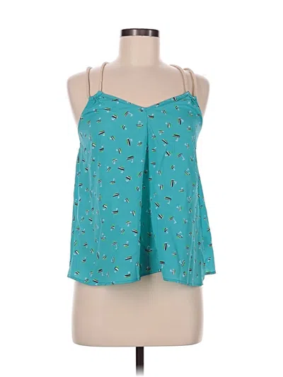 Mustard Seed Tank Top Teal Halter Neckline Tops In Blue