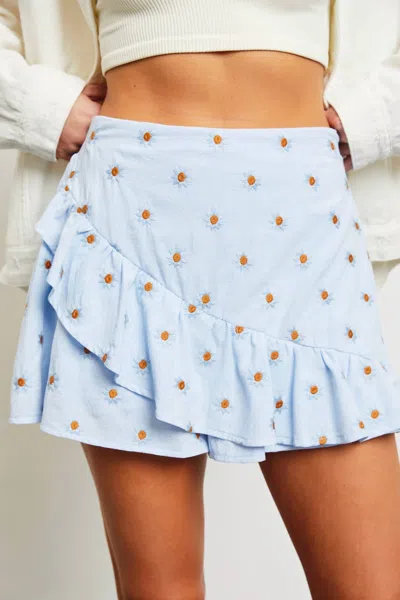 Mustard Seed Toledo Skirt Short In Light Blue