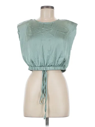 Pre-owned Mustard Seed Tube Top Teal Strapless Neckline Tops
