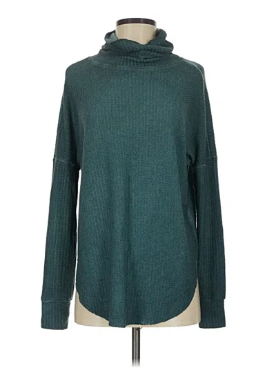 Pre-owned Mustard Seed Turtleneck Sweater In Teal