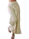 Mustard Seed Wide Leg Ruffle Pants In Cream In White