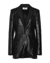 Musté Studios Woman Blazer Black Size 4 Polyester, Cotton, Elastane In Black