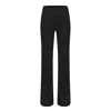Mute By Jl Women's Black Essential Leggings With Flared Hem