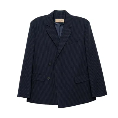 Mute By Jl Women's Blue Navy Stripe Blazer