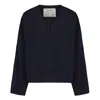 Mute By Jl Women's Blue U Way Merino Wool Top In Blue