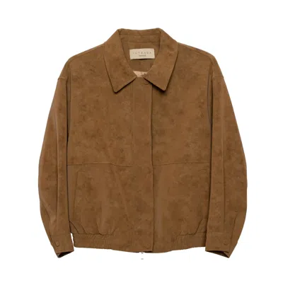 Mute By Jl Women's Brown Suede The Golden Decade Jacket