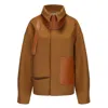 Mute By Jl Women's Brown Tan Gv Cut Vegan Leather Detailed Jacket In Brown