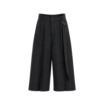 Mute By Jl Women's Cropped Pants With Belt Black