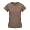 Mute By Jl Women's Grey / Brown Etoupe Grey Embroidered Tee