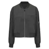 Mute By Jl Women's Grey Refined Bomber Jacket
