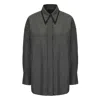 Mute By Jl Women's Grey Shadow Contrast Oversized Shirt