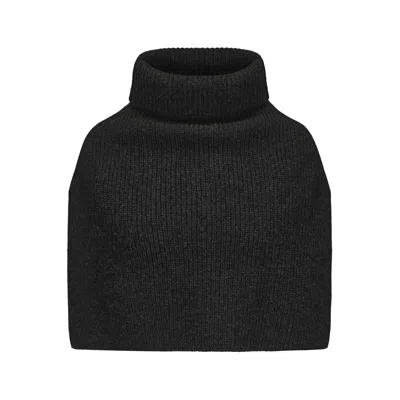 Mute By Jl Women's Grey Wool Neck Warmer Charcoal