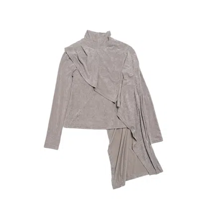 Mute By Jl Women's Neutrals Rowan Velvet Draped Two-piece Set In Gray