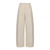 Mute By Jl Women's Neutrals Sleek High-waisted Curved Leg Pants