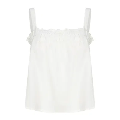 Mute By Jl Women's Ramie Cotton Top- White
