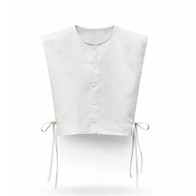 Mute By Jl Women's Side Tie Linen Top White