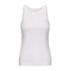 Mute By Jl Women's White Ecorib High-neck Tank