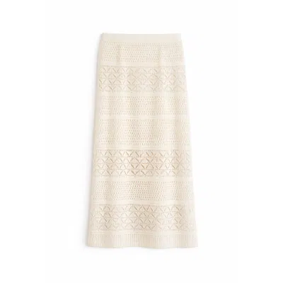 Mute By Jl Women's White Lace Knit Skirt