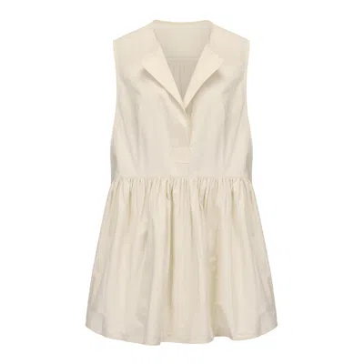 Mute By Jl Women's White Sleeveless Shirt