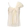 Mute By Jl Women's White The Asymmetric Bow Top