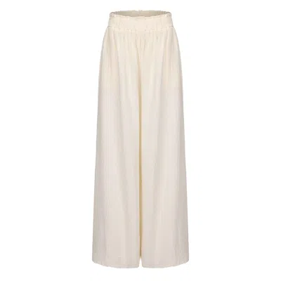 Mute By Jl Women's White The Everyday Cotton Wide-leg Pants